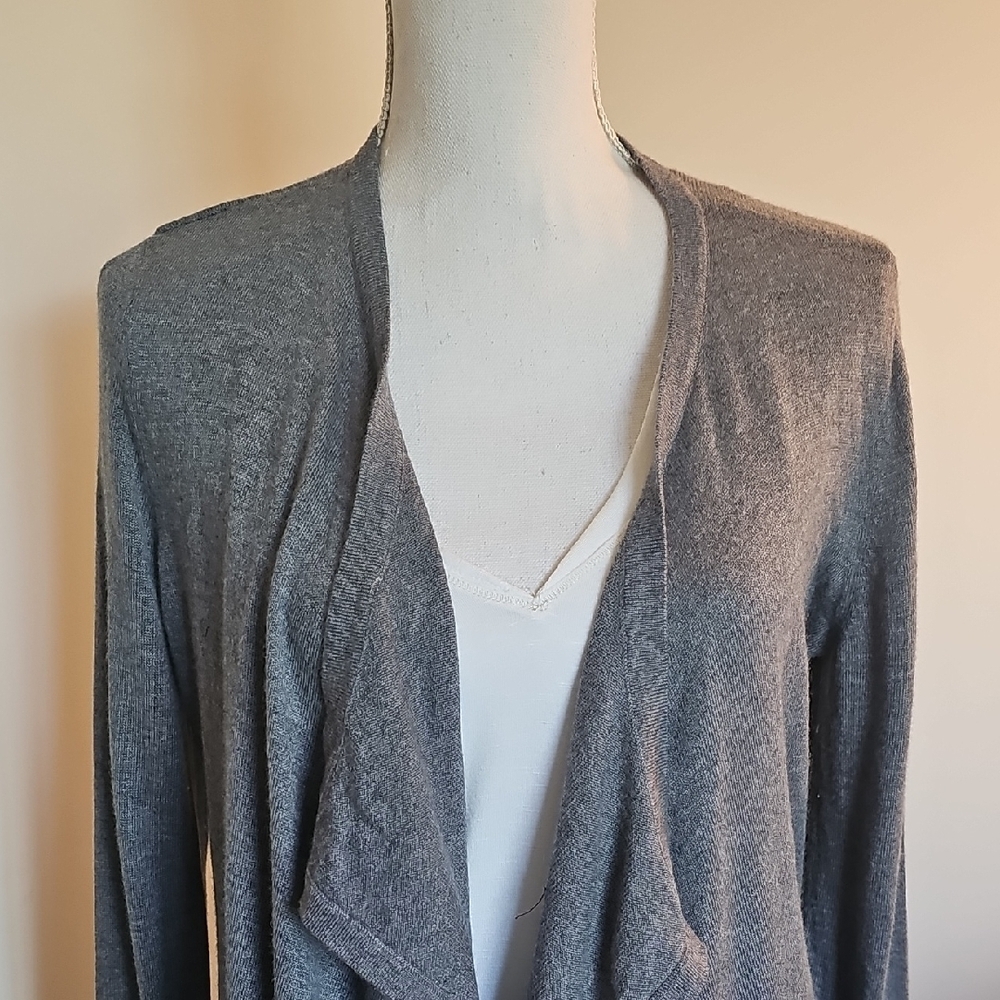 Whbm Gray Open Front Women's Sweater - image 2